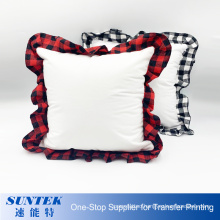 Buffalo Plaid Ruffled Pillow Covers for Sublimation